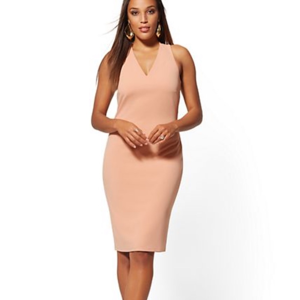 New York and Company Tan Dress Med